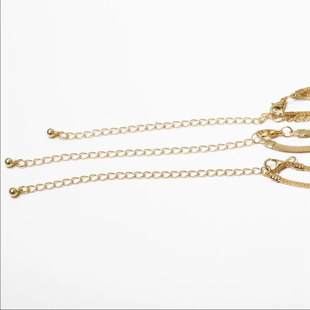 NEW 18K GOLD PUNK LAYERED LONG LINK CHAIN BEAD NECKLACE - Picture 8 of 8